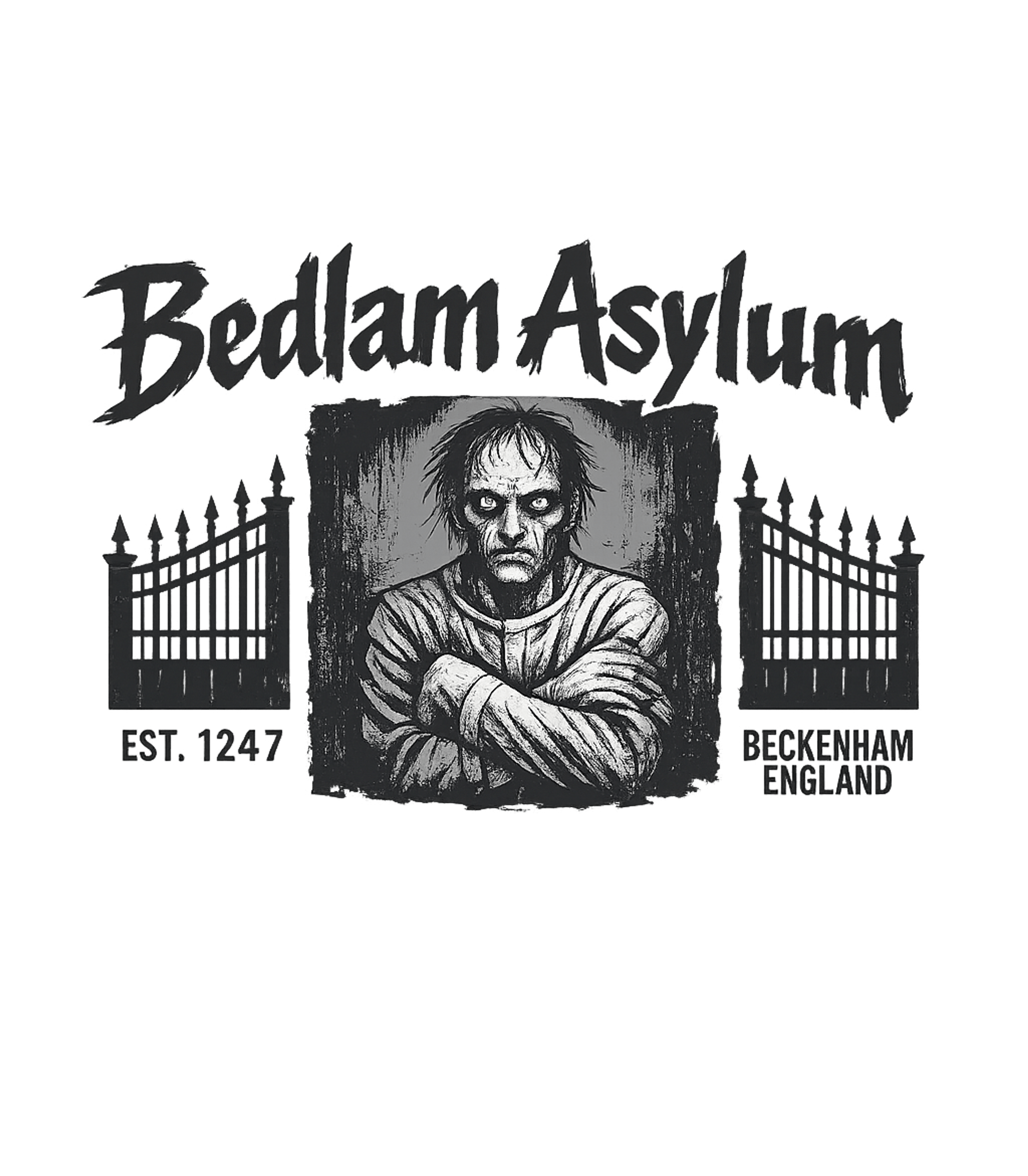 Bedlam Asylum Art halloween Tank Top featuring Step into the unsettling history with this distressed Bedlam – designed by Geoff Brown @ SunFrog Bedlam Asylum Art halloween Tank Top featuring Step into the unsettling history with this distressed Bedlam – designed by Geoff Brown @ SunFrog