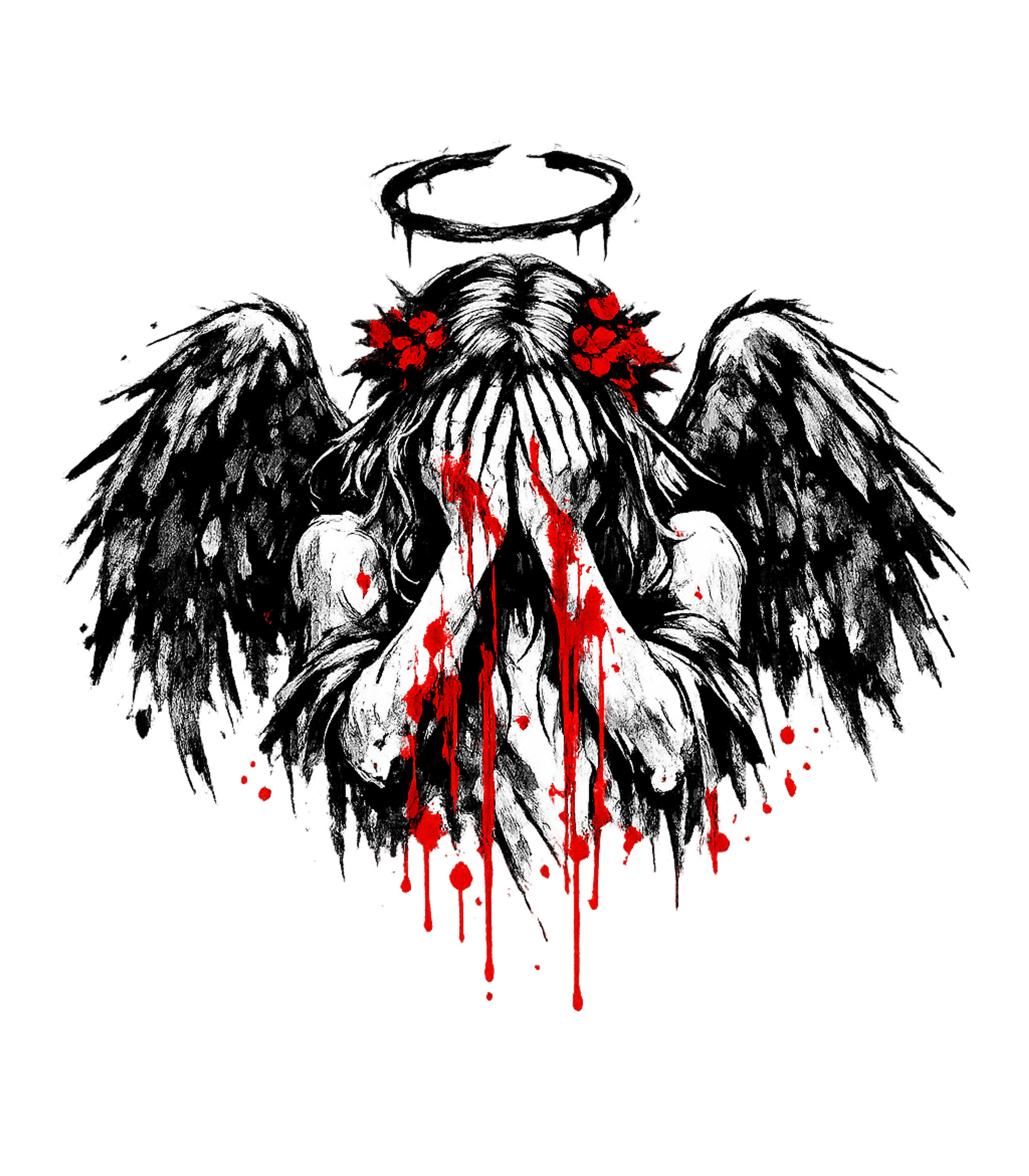 Dark Angel's Sorrow Christian Faith Tank Top featuring This striking graphic features a melancholic angel with a cr – designed by Geoff Brown @ SunFrog Dark Angel's Sorrow Christian Faith Tank Top featuring This striking graphic features a melancholic angel with a cr – designed by Geoff Brown @ SunFrog