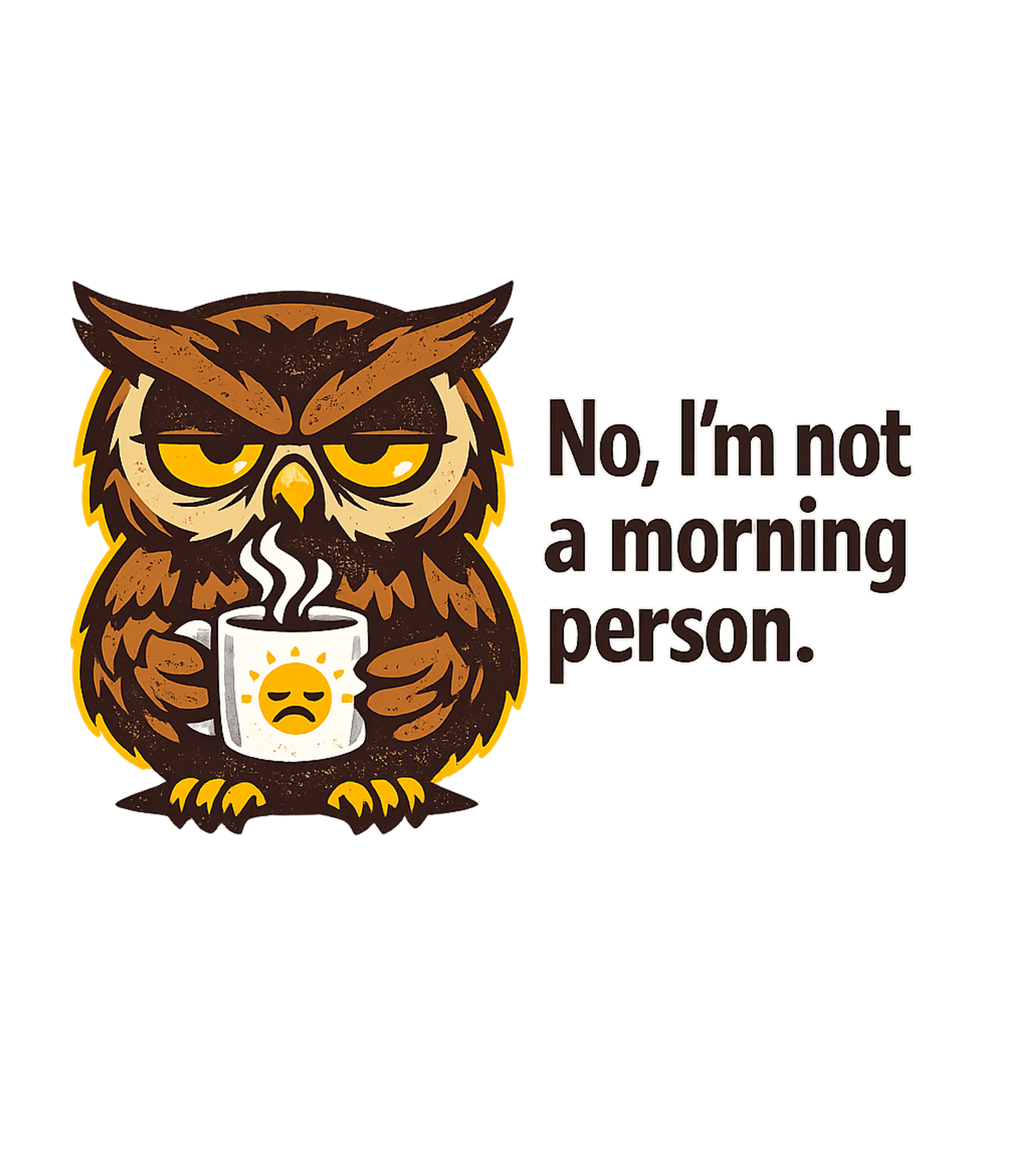 Grumpy Owl Morning Person Sarcasm Tank Top featuring Show your true morning mood with this funny graphic tee feat – designed by Geoff Brown @ SunFrog Grumpy Owl Morning Person Sarcasm Tank Top featuring Show your true morning mood with this funny graphic tee feat – designed by Geoff Brown @ SunFrog