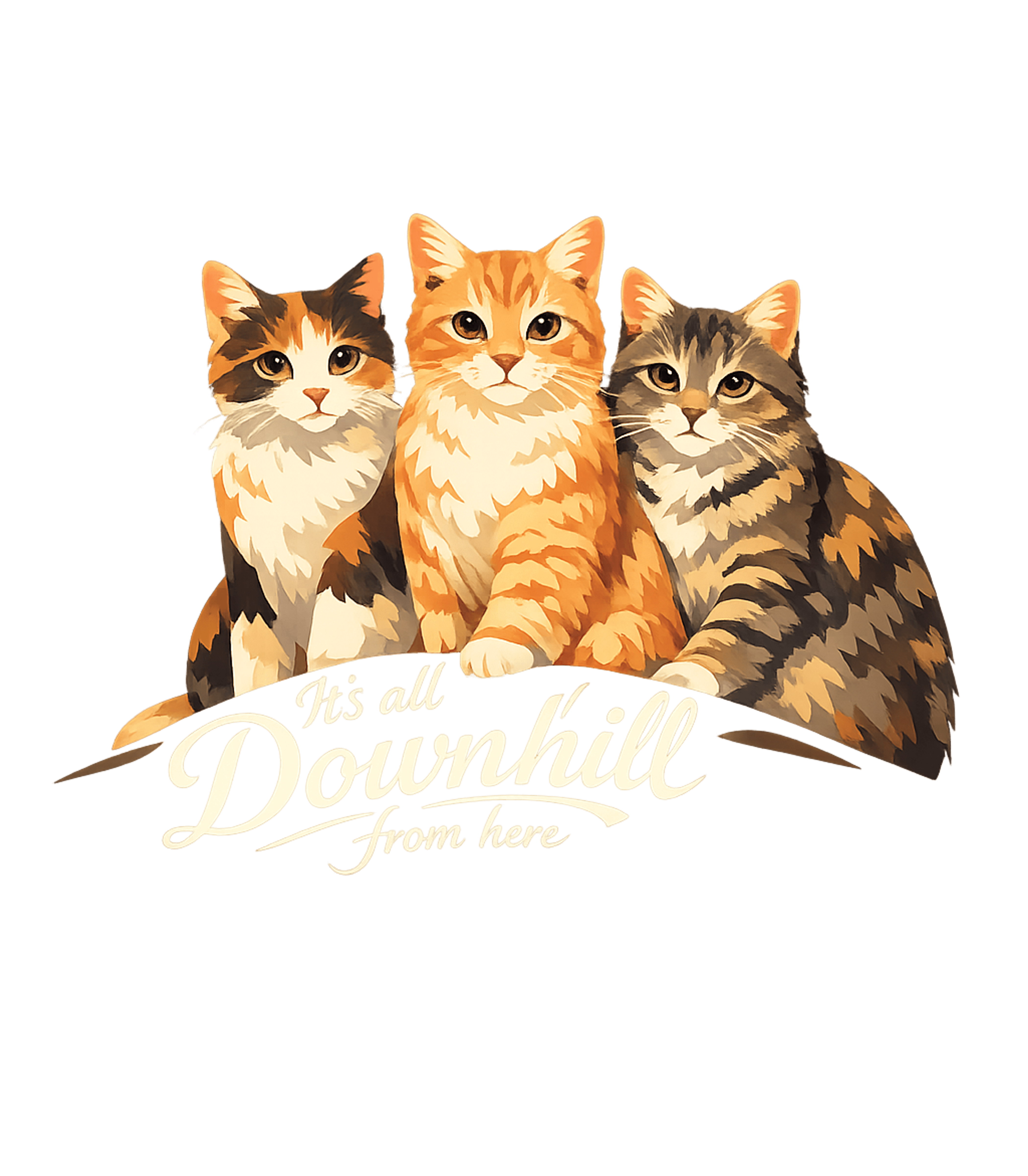 It's All Downhill Cats Cats Tank Top featuring Featuring three adorable cats enjoying the easy life, this h – designed by Geoff Brown @ SunFrog It's All Downhill Cats Cats Tank Top featuring Featuring three adorable cats enjoying the easy life, this h – designed by Geoff Brown @ SunFrog