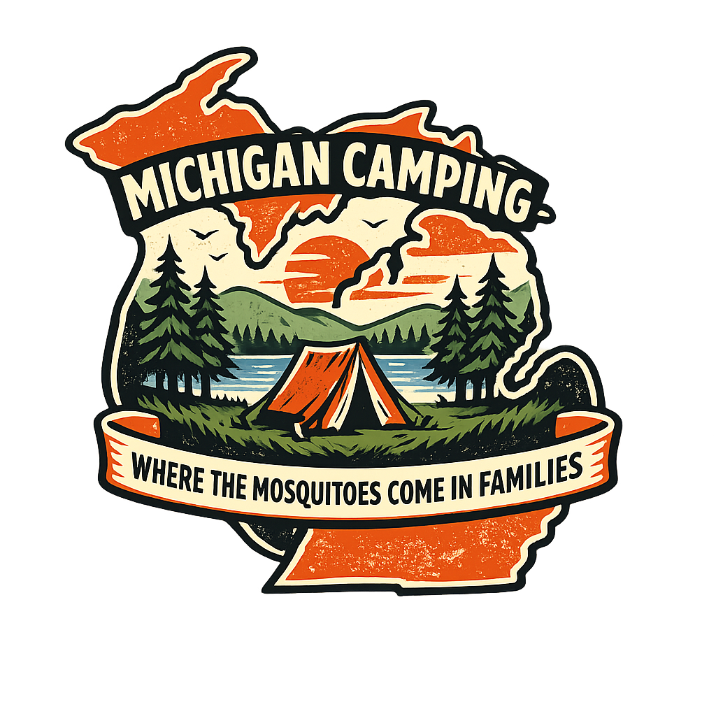 Michigan Camping Mosquitoes Michigan Sticker featuring Embrace the wild charm of Michigan camping with this humorou – designed by Destinie Laslo @ SunFrog Michigan Camping Mosquitoes Michigan Sticker featuring Embrace the wild charm of Michigan camping with this humorou – designed by Destinie Laslo @ SunFrog