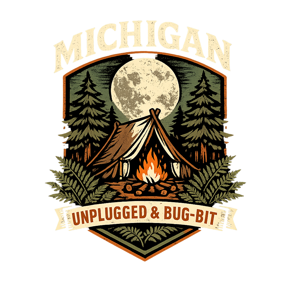 Michigan Unplugged Camping Michigan Sticker featuring Embrace the spirit of Michigan camping with this rustic grap – designed by Destinie Laslo @ SunFrog Michigan Unplugged Camping Michigan Sticker featuring Embrace the spirit of Michigan camping with this rustic grap – designed by Destinie Laslo @ SunFrog