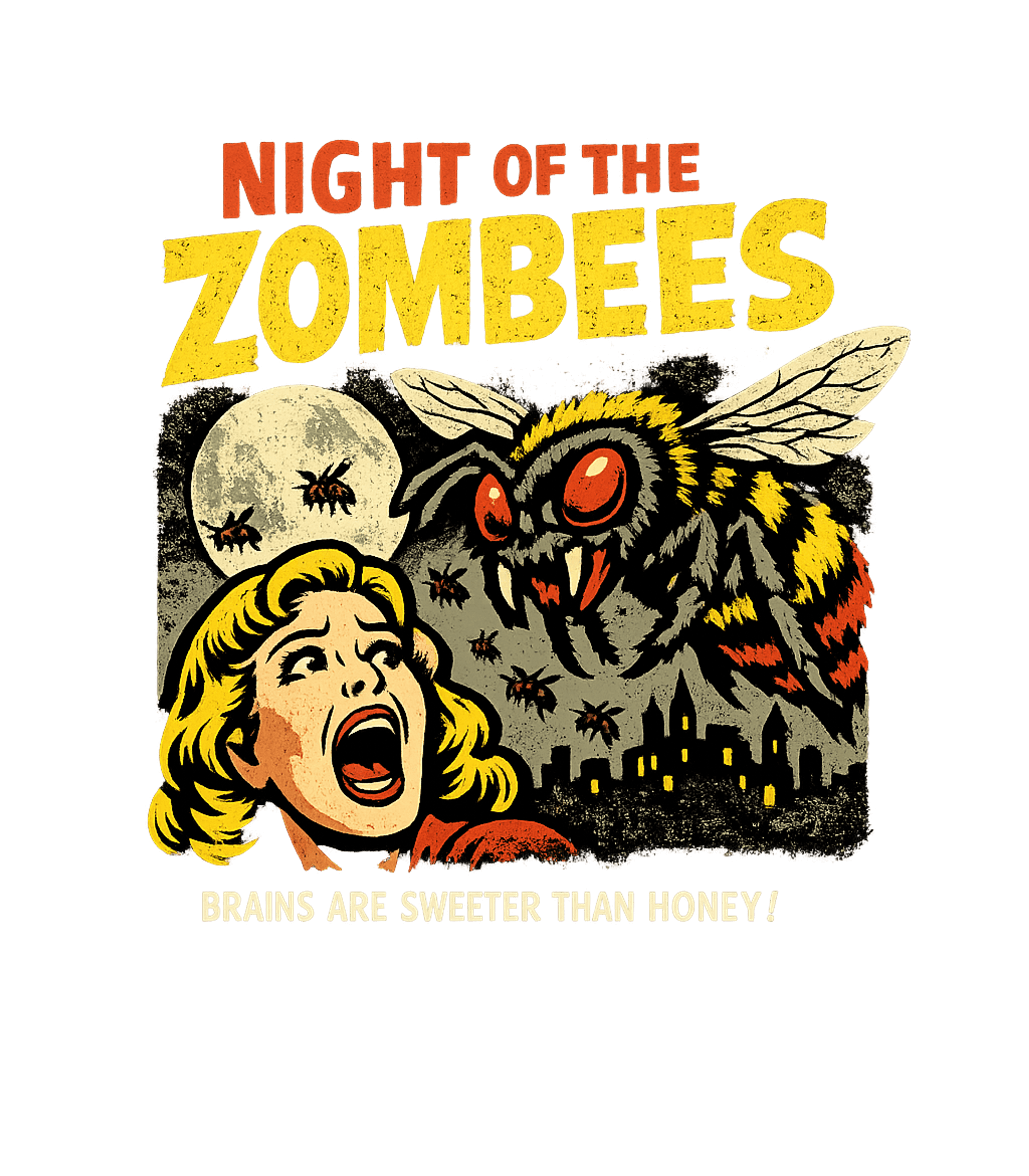 Night of the Zombees halloween Tank Top featuring Dive into retro horror fun with this graphic parody featurin – designed by Geoff Brown @ SunFrog Night of the Zombees halloween Tank Top featuring Dive into retro horror fun with this graphic parody featurin – designed by Geoff Brown @ SunFrog