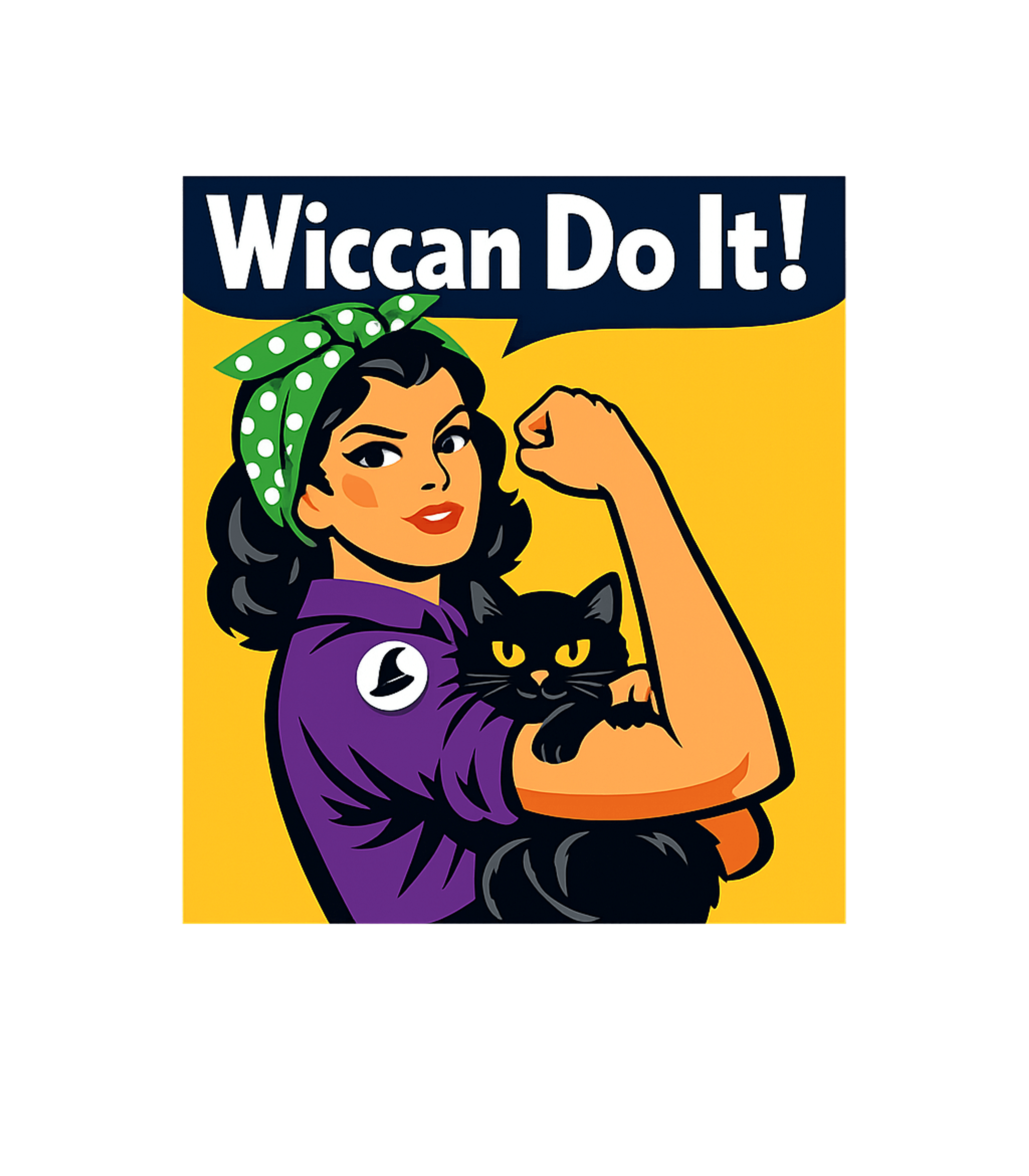 Wiccan Do It Cat halloween Tank Top featuring This empowering graphic features a Rosie the Riveter-inspire – designed by Geoff Brown @ SunFrog Wiccan Do It Cat halloween Tank Top featuring This empowering graphic features a Rosie the Riveter-inspire – designed by Geoff Brown @ SunFrog